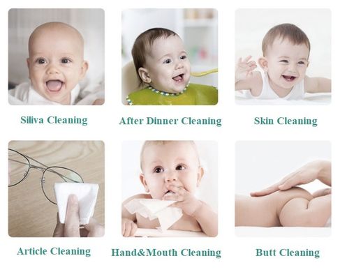 Biologische baby-waterdoekjes 100% biologisch afbreekbare vochtige doekjes van bamboevezel voor baby's