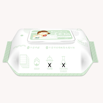 Eco Vriendschappelijke Beschikbare veegt Nat Weefsel voor de Schoonmakende Huid van de Zuigelingsbaby af