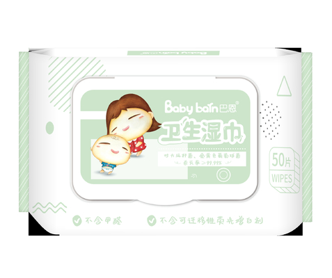 Eco Vriendschappelijke Beschikbare veegt Nat Weefsel voor de Schoonmakende Huid van de Zuigelingsbaby af
