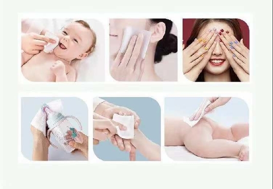 De kosmetische 100%-van het Katoenen Droge de Handdoekmake-up Handdoek Beschikbare Gezicht veegt 80pcs af
