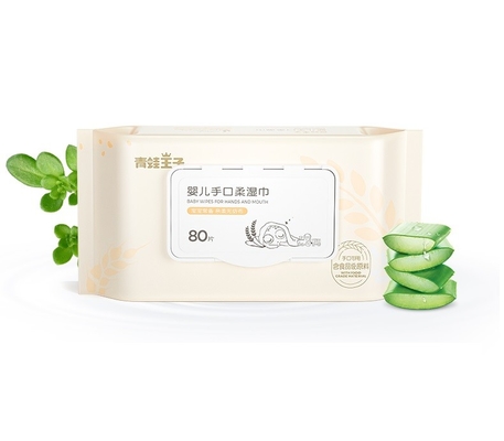 OEM Non Woven Babyverzorging Katoen Natte doekjes Wegwerp Biologisch afbreekbaar 80st