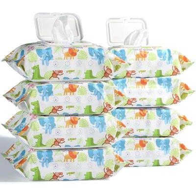 Nat weefsel 80 tellen zachte niet-geweven babydoekjes met deksel voor baby's