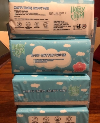 Wegwerpdoekjes Droge baby-gezichtsdoekjes 100% katoenen tissues voor dagelijks gebruik