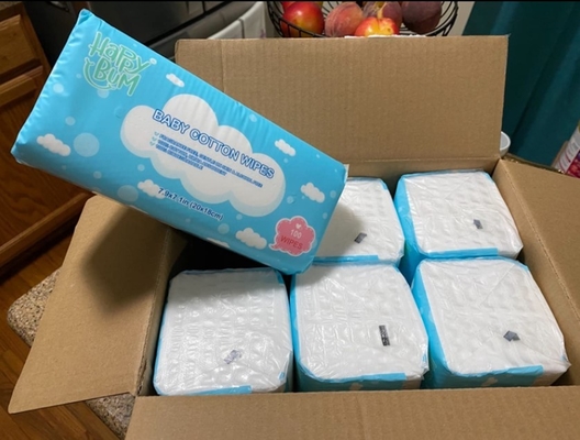Wegwerpdoekjes Droge baby-gezichtsdoekjes 100% katoenen tissues voor dagelijks gebruik
