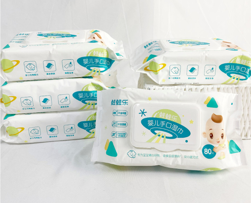 OEM Mini Natte Doekjes Pouch Draagbare 10 Stuks Wegwerp Natte Doekjes Voor Kinderen