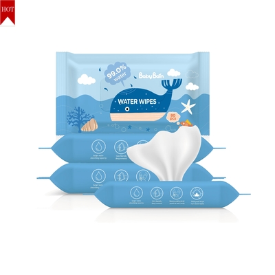 80PCS de zuivere Natte Water Organische Baby veegt Biologisch afbreekbare niet Geweven Stof Unscented af