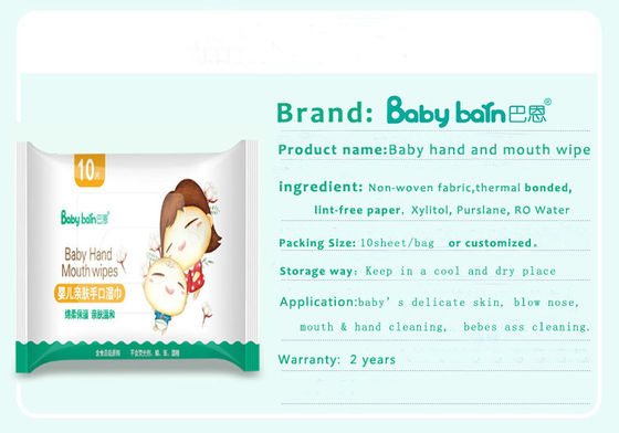 De Schuurwater van de Spunlaced veegt het Niet-geweven Zachte Schoonmakende Organische Baby af