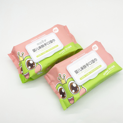 Pasgeboren Natte Baby veegt de Op basis van water van douanelogo fragrance free bamboo flushable Tiusse af