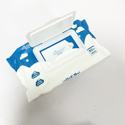 Eco Vriendschappelijke Natte Unscented veegt Schoonmakend Nat Weefsel 80CT Flip Lid For Babies af
