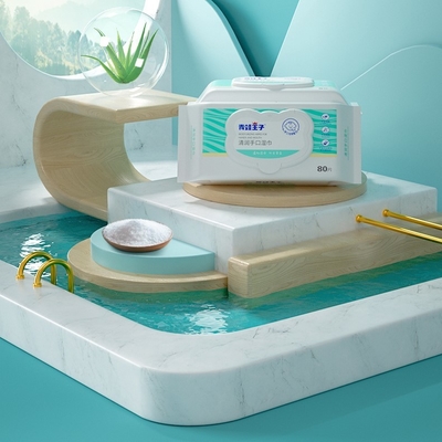 Hoge groothandel - kwaliteit 80 het Water van PCs Unscented Natte Baby afvegen veegt voor Gevoelig af
