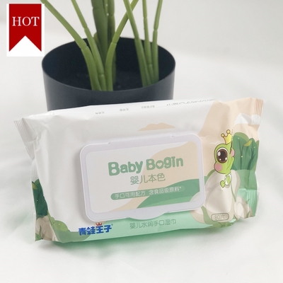 OEM het Zuivere Water Organische Biologisch afbreekbare Wegwerpproduct veegt 80PCS voor de Zorg van de Babyhuid af