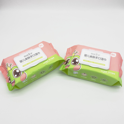 80Pcs de organische Natte Baby veegt met de Plastic Vrije Alcohol van GLB af Unscent