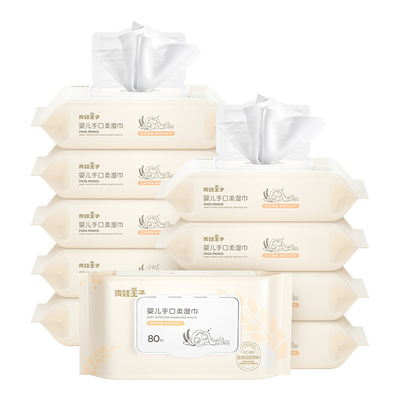 Oem veegt de Douane bio-Degrable Baby Draagbare Nat Privé Etiket80pcs water afveegt af