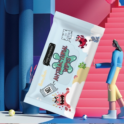 De organische 99%-Natte Waterbaby veegt Privé Etiket niet Geweven Stof af