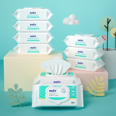 Geweven Natte de Stoffen Gezichtsbaby van het handhuis veegt de niet OEM van de Water Schoonmakende Douane af