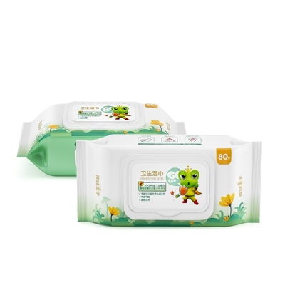 Het organische Natuurlijke de Baby Natte Weefsel van Waterhypoallergenic veegt Biologisch afbreekbaar Bamboe af