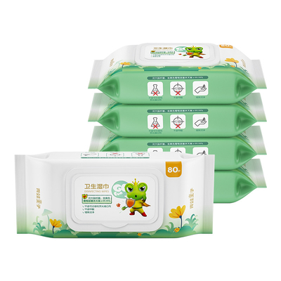 Het organische Natuurlijke de Baby Natte Weefsel van Waterhypoallergenic veegt Biologisch afbreekbaar Bamboe af