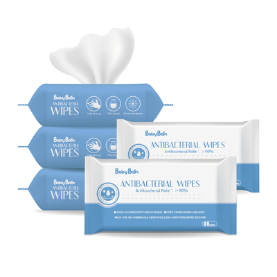 De gevoelige Natte Huid Antibacteriële Baby veegt Geen Geur 150mm x 200mm af