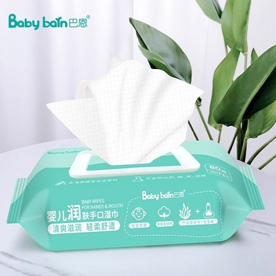 Beschikbare veegt Nat van de babyhuid af