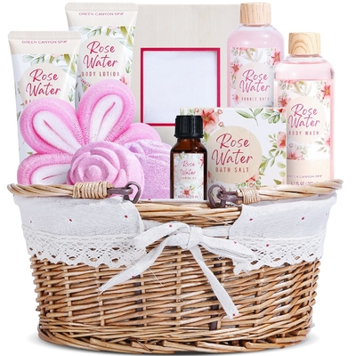 8pcs badzoutgift met Argan Oil Bath Bombs Wooden-het Zout dat van Lepelepsom wordt geplaatst