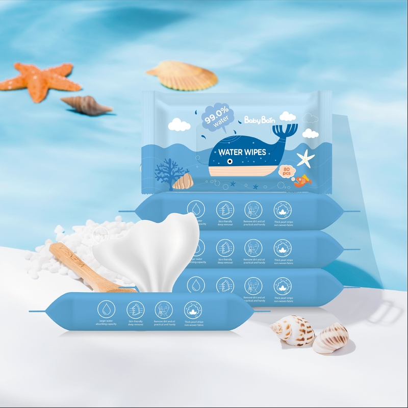 EDI Pure Water Baby Wipes 99 Zuiver Water 5 veegt OEM 60pulls Beschikbare af Nat afveegt