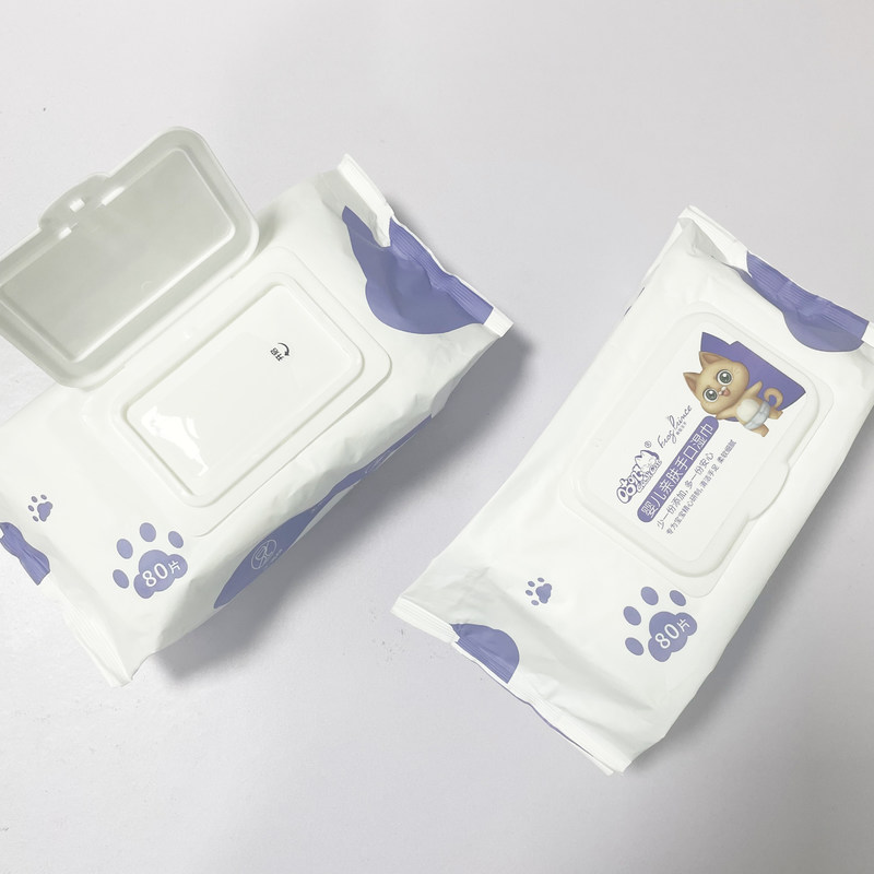 De zuivere Water Biologisch afbreekbare niet Geweven Stof Natte Unscented veegt 80pcs voor Babyzorg af